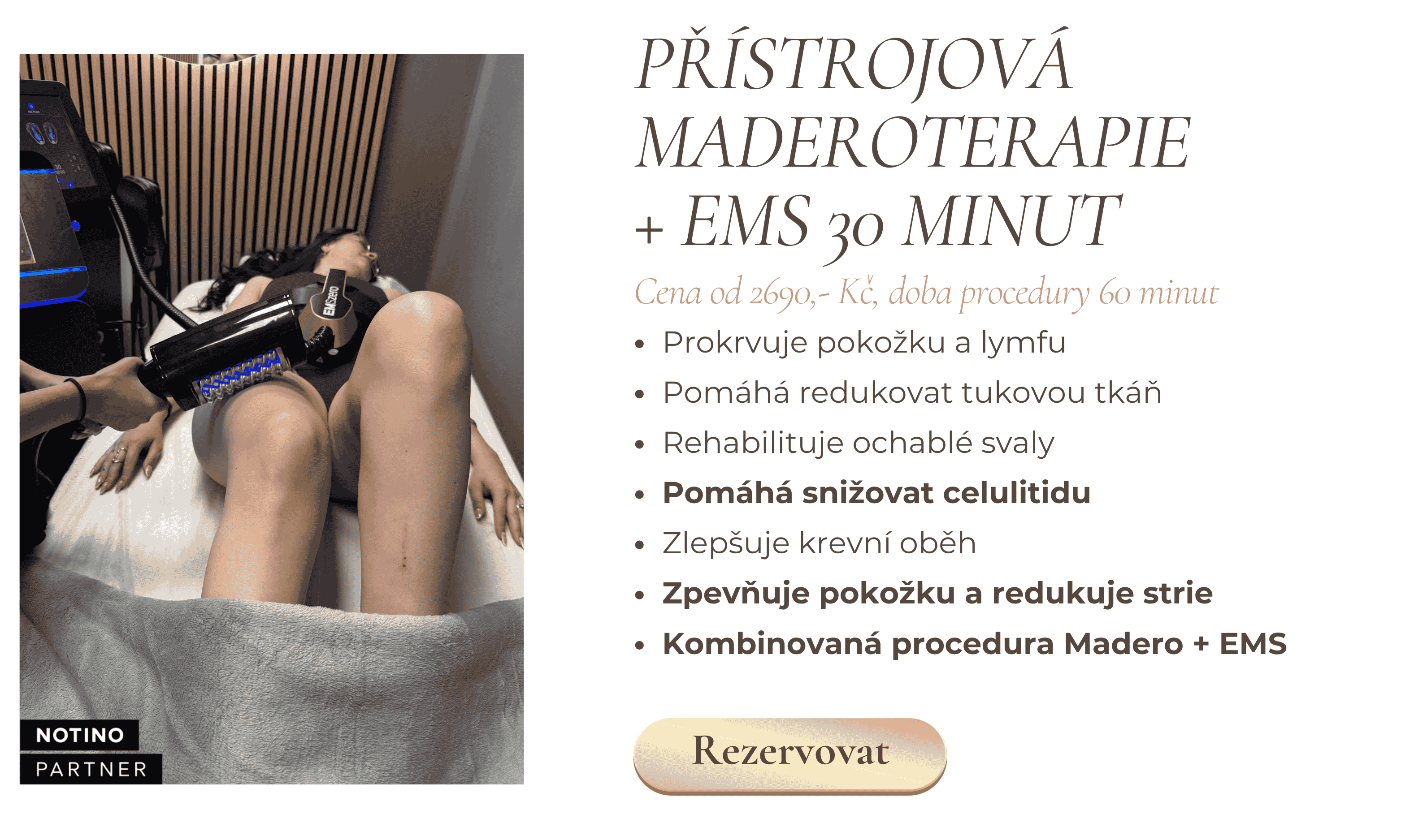 Přístrojová maderoterapie kombi 30